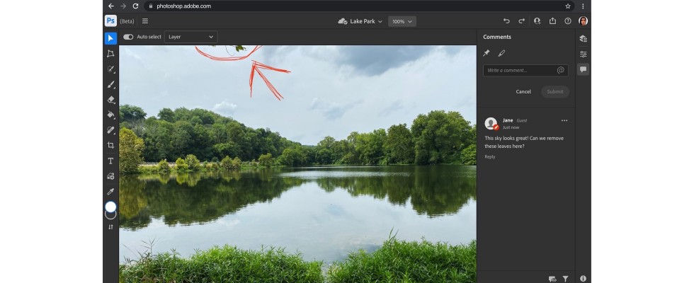 Photoshop läuft als Beta jetzt auch im Webbrowser.