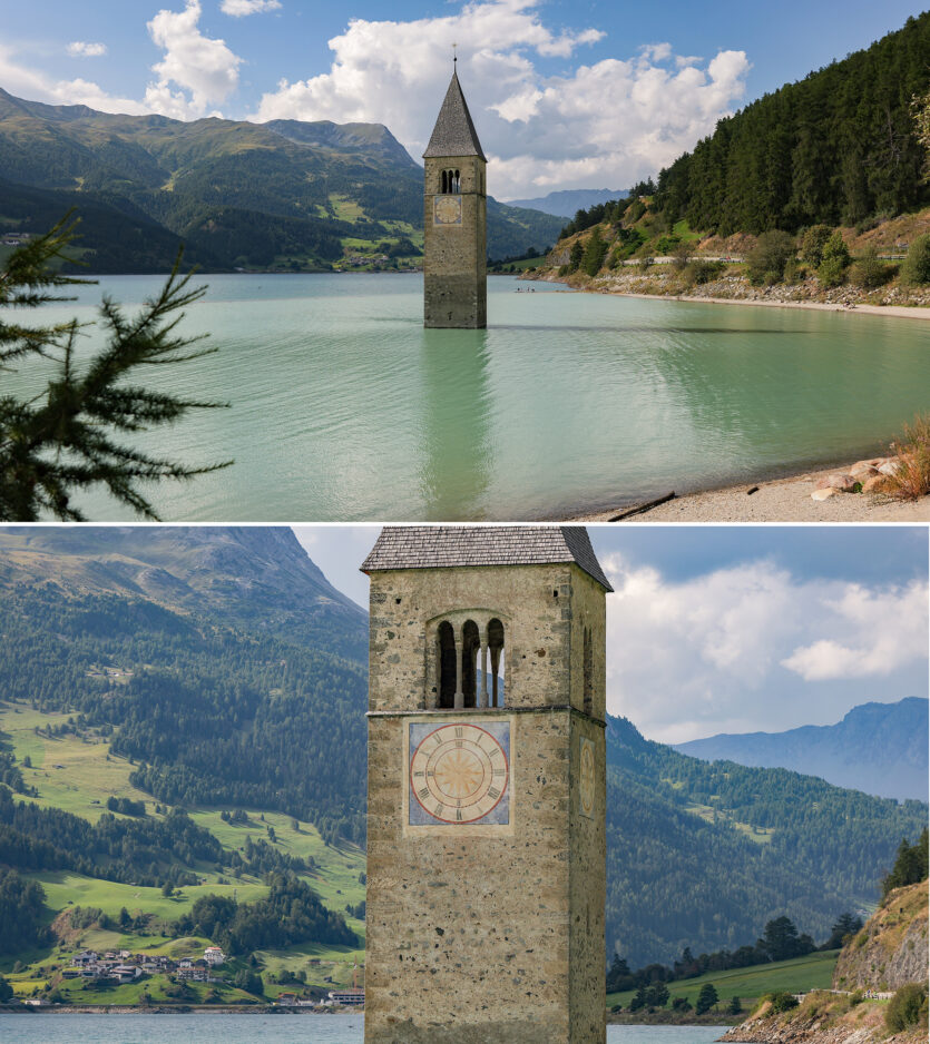 Rechensee in Südtirol