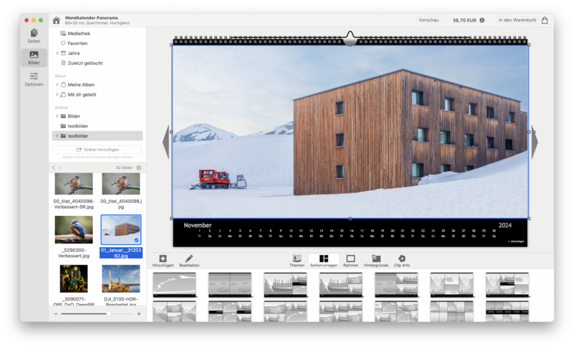 Fotokalender-Test 2024: iFolor Panoramakalender