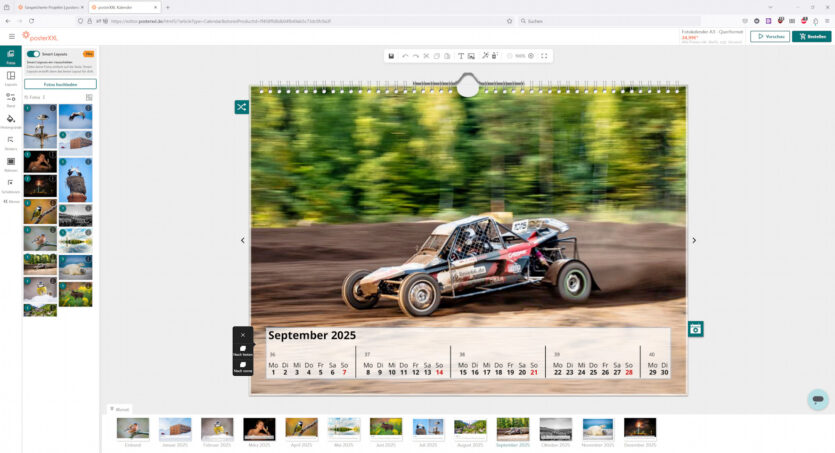 Fotokalender-Test 2024: PosterXXL A3 Quer Hochglanz