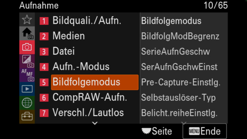 Neu ist der Pro-Capture-Modus für Serienbilder.