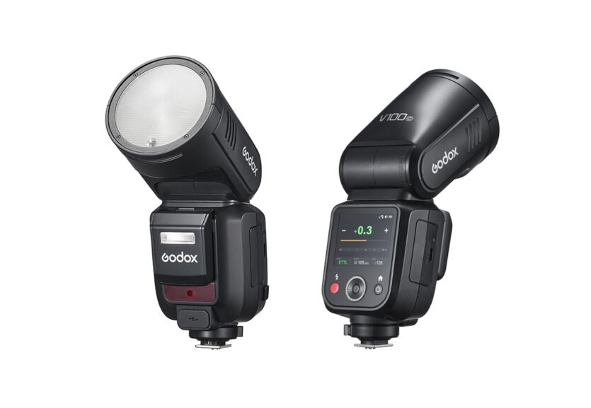 Der Godox V100 ist mit einem farbigen Touch-Display ausgestattet.