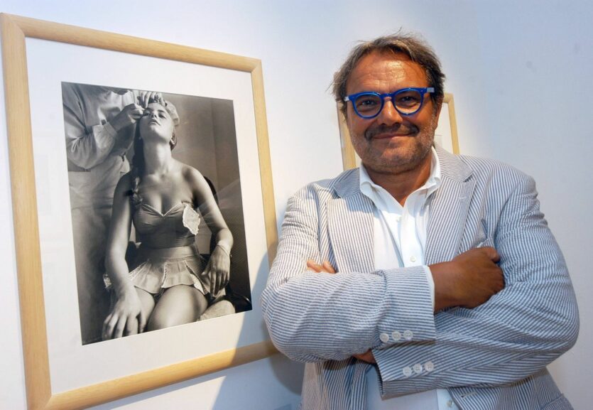 Oliviero Toscani in seiner Ausstellung 2005.